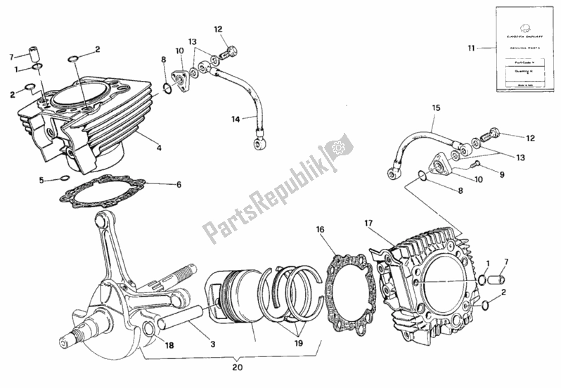 Tutte le parti per il Cilindro - Pistone del Ducati Supersport 900 SS 1994